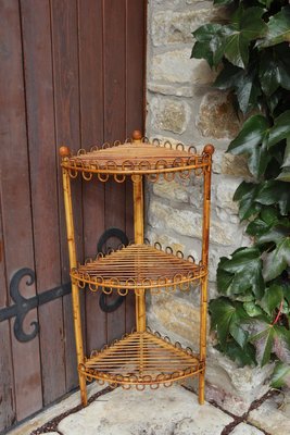 Rattan Corner Shelf by Franco Albini, 1960s-KMQ-2040313