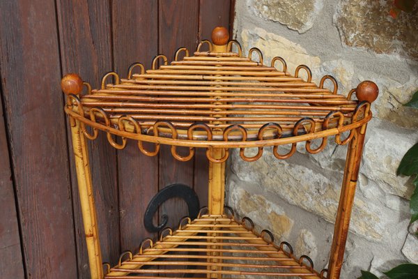 Rattan Corner Shelf by Franco Albini, 1960s-KMQ-2040313