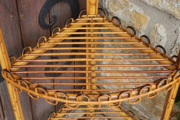 Rattan Corner Shelf by Franco Albini, 1960s-KMQ-2040313