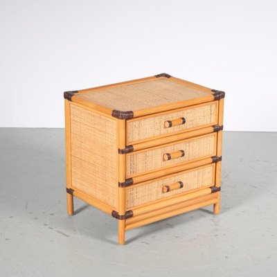 Rattan Drawer Cabinet, France, 1970s-DV-1706040