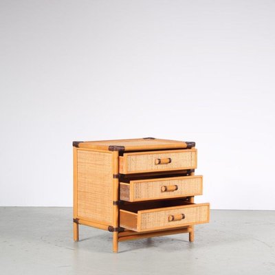 Rattan Drawer Cabinet, France, 1970s-DV-1706040