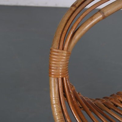 Rattan Easy Chair by Rohé Noordwolde, the Netherlands, 1950s-DV-1371113