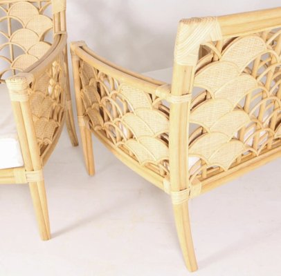 Rattan Fan Armchairs, Set of 2-DSC-1756905