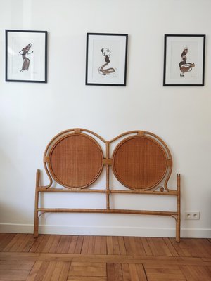 Rattan Headboard, Italy, 1960s-ILR-2043058