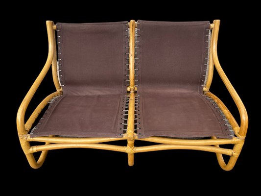 Rattan Living Room Furniture, Sweden, 1960s, Set of 3-SDV-1080184