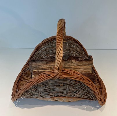 Rattan Log Holder, 1970s-BA-1776481