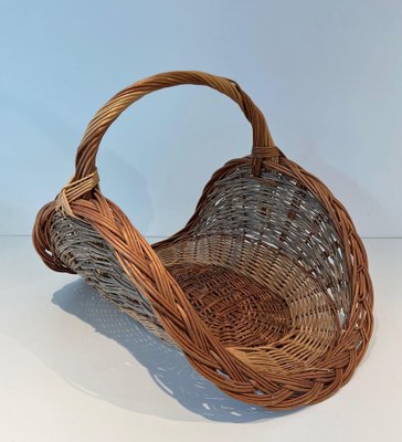 Rattan Log Holder, 1970s-BA-1776481