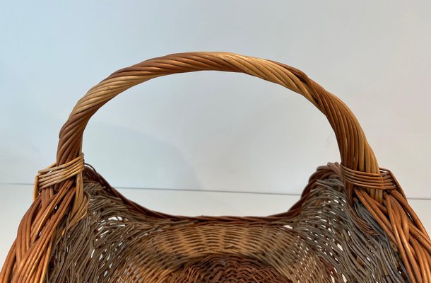 Rattan Log Holder, 1970s-BA-1776481