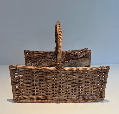 Rattan Log Rack, 1970s-BA-1669063