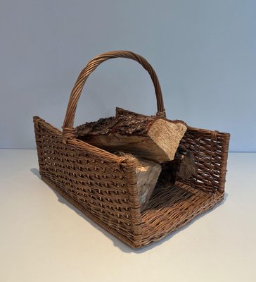 Rattan Log Rack, 1970s-BA-1669063