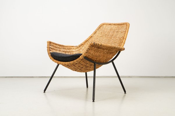 Rattan Lounge Armchair by Giancarlo De Carlo, Italy, 1954-AO-981802