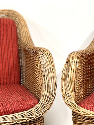 Rattan Lounge Chairs, 1960s, Set of 2-ALG-1757787