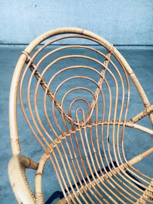 Rattan Lounge Chairs attributed to Rohe Noordwolde, 1960s, Set of 2-RQV-1772779