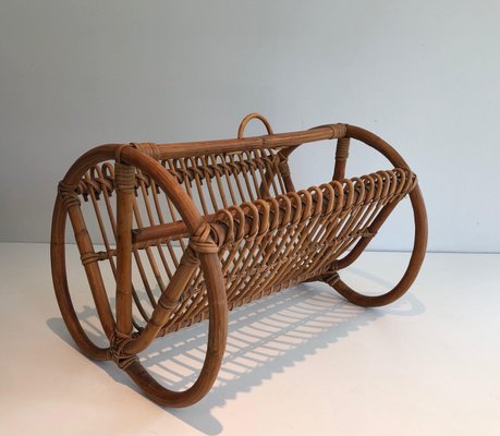 Rattan Magazine Rack, 1950s-BA-1560737