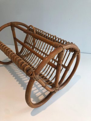 Rattan Magazine Rack, 1950s-BA-1560737