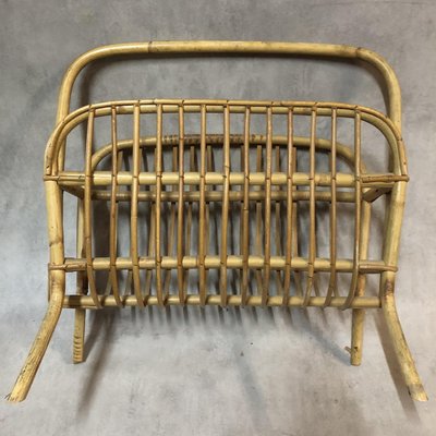 Rattan Magazine Rack, 1960s-SDV-709638