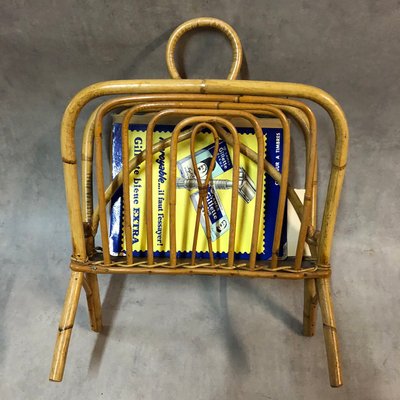 Rattan Magazine Rack, 1960s-SDV-556731