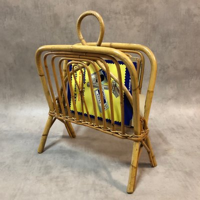 Rattan Magazine Rack, 1960s-SDV-556731