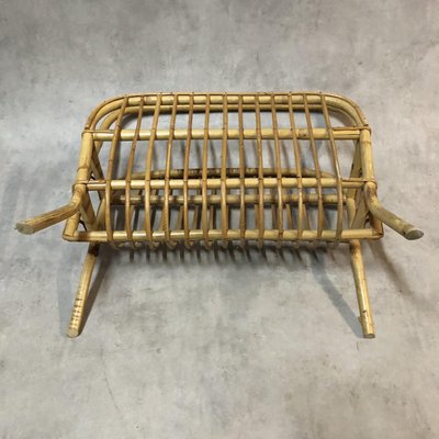 Rattan Magazine Rack, 1960s-SDV-709638