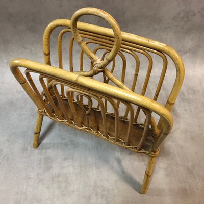 Rattan Magazine Rack, 1960s-SDV-556731