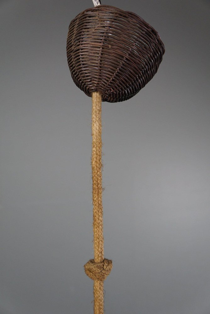 Rattan Manou Hanging Lamp with Wood and Jute