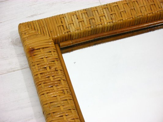 Rattan Mirror, 1970s-WVA-745533