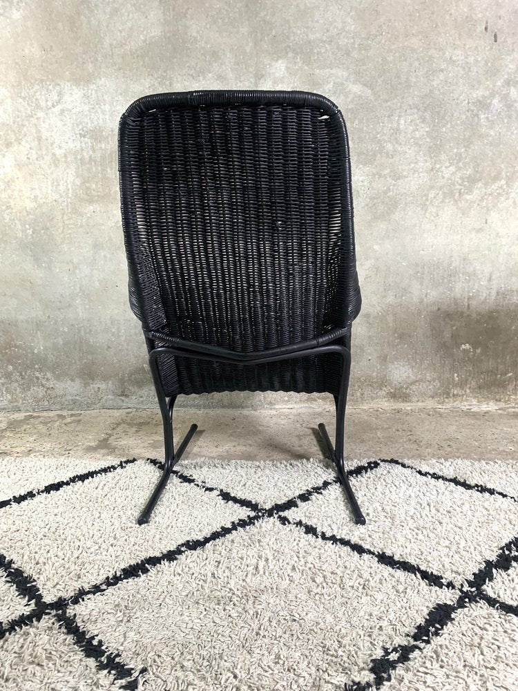 Rattan Model 514 C Lounge Chair by Dirk Van Sliedregt for Gebroeders Jonkers Noordwolde, 1960s