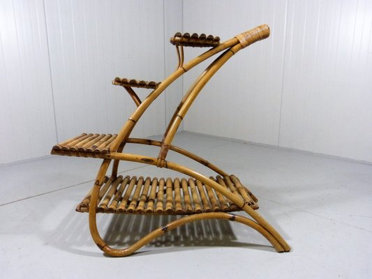 Rattan Rack Plant Stand, 1950s-TU-1284035