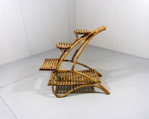 Rattan Rack Plant Stand, 1950s-TU-1284035