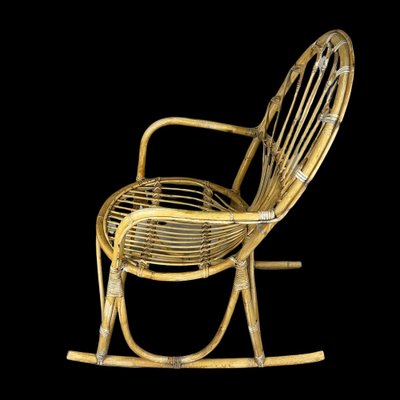 Rattan Rocking Chair, 1960s-SDV-1034638