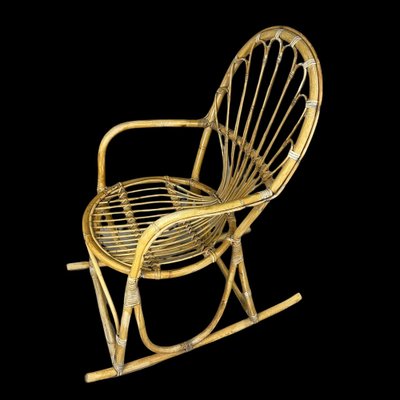 Rattan Rocking Chair, 1960s-SDV-1034638