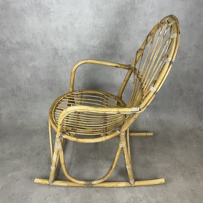 Rattan Rocking Chair, 1960s-SDV-1034638