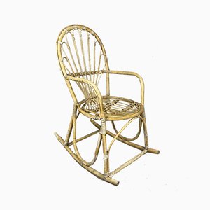 Rattan Rocking Chair, 1960s-SDV-1034638