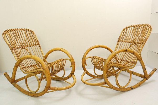 Rattan Rocking Chair from Rohe Noordwolde-FGA-923045