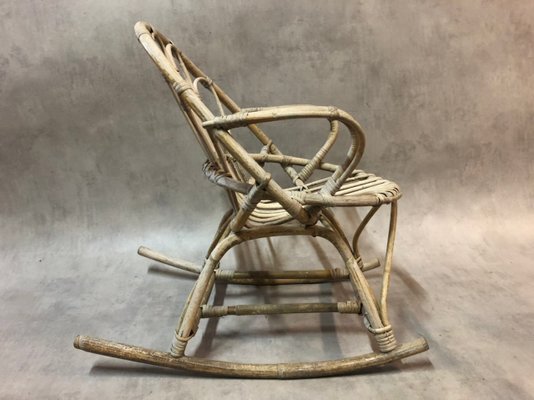 Rattan Rocking Chairs, 1960s, Set of 2-SDV-703813