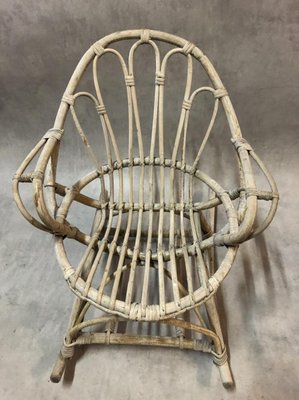 Rattan Rocking Chairs, 1960s, Set of 2-SDV-703813