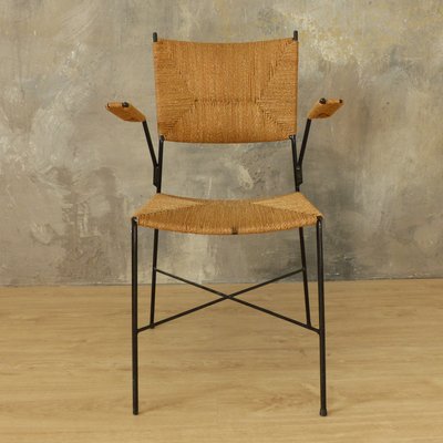 Rattan Side Chair from Eisen and Drahtwerke Erlau, 1950s-WK-560722