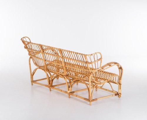 Rattan Sofa attributed to Viggo Boesen, Denmark, 1960s