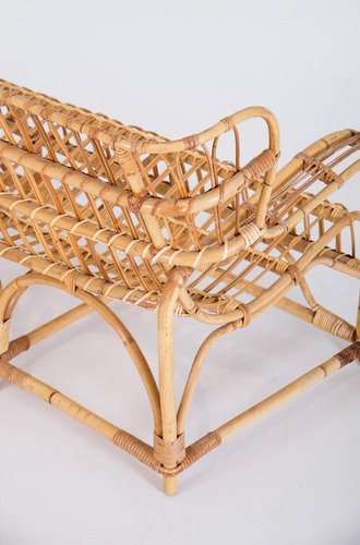 Rattan Sofa attributed to Viggo Boesen, Denmark, 1960s