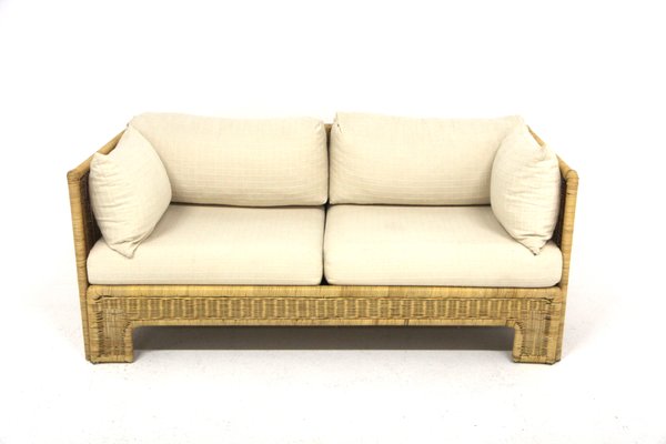 Rattan Sofa by Tito Agnoli, 1980-GEK-1758724