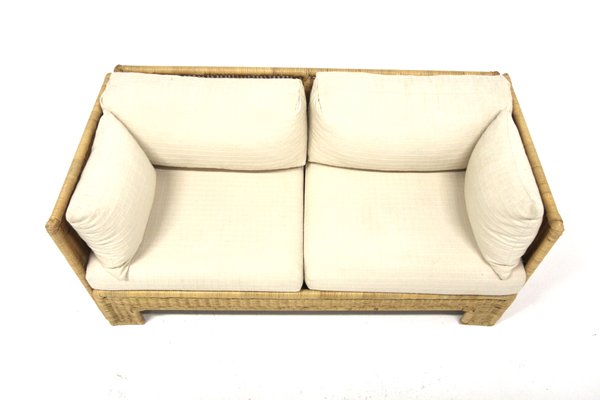 Rattan Sofa by Tito Agnoli, 1980-GEK-1758724