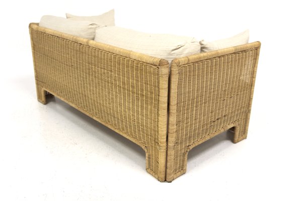 Rattan Sofa by Tito Agnoli, 1980-GEK-1758724