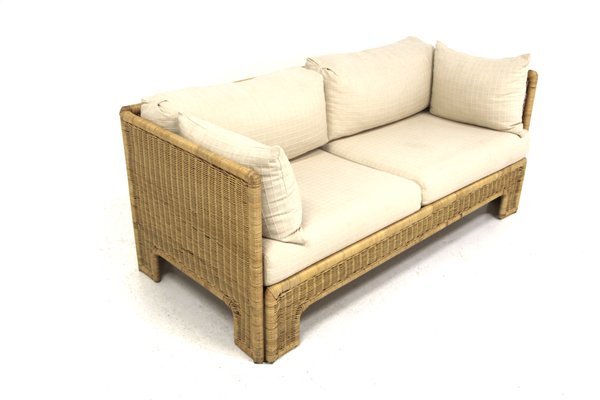 Rattan Sofa by Tito Agnoli, 1980-GEK-1758724