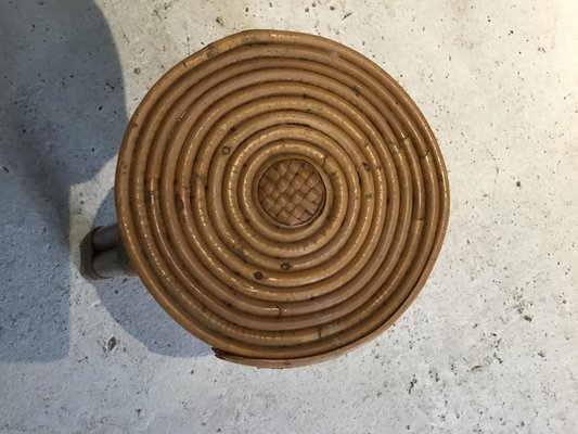 Rattan Stool, 1950s-SU-956454