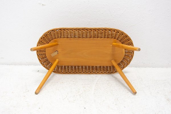 Rattan Stool attributed to Jan Kalous for Úluv, Czechoslovakia, 1960s-HXT-1406833