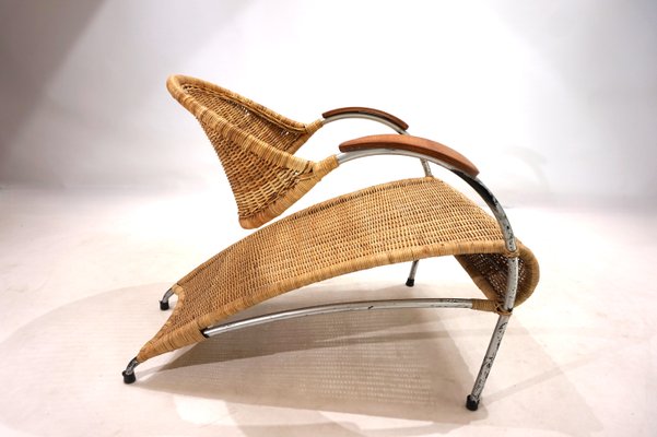 Rattan Streamline Lounge Chair, 1970-HUW-2024758