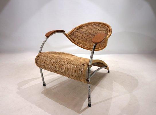 Rattan Streamline Lounge Chair, 1970-HUW-2024758