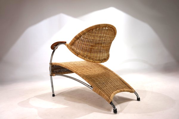 Rattan Streamline Lounge Chair, 1970-HUW-2024758