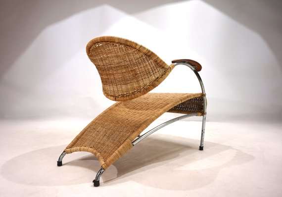 Rattan Streamline Lounge Chair, 1970-HUW-2024758