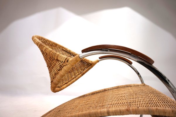 Rattan Streamline Lounge Chair, 1970-HUW-2024758